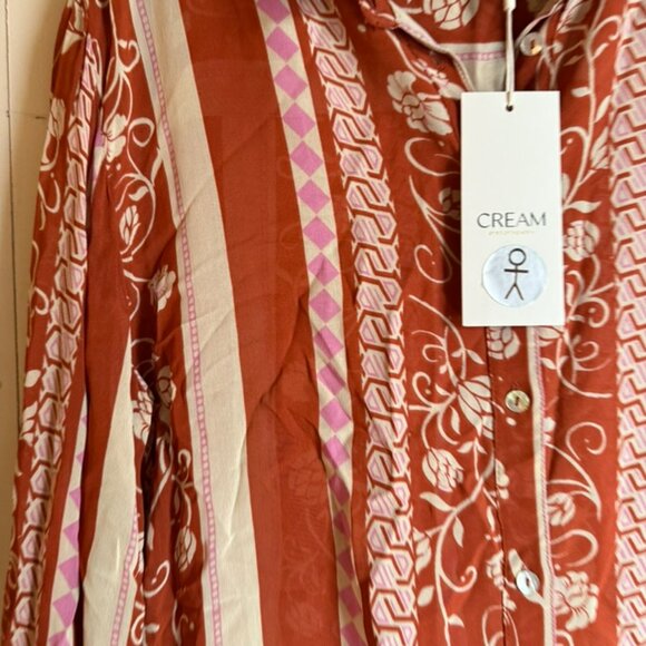 Cream shirt in Redwood Burl Print - Picture 3 of 7